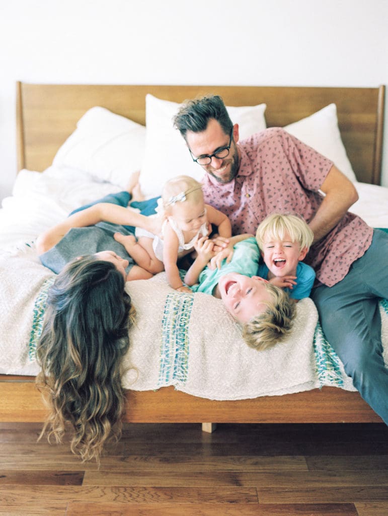 Different angles and different furniture add to this in-home family portrait.