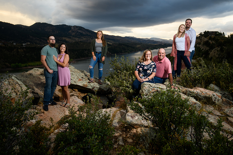 Creating connection with the environment with family portrait.