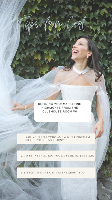 An example of a Clubhouse app room promo.