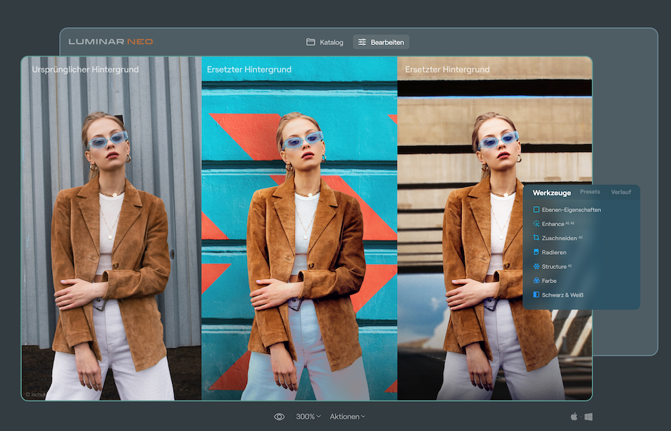 In Luminar Neo, removing the background can also quickly refine outlines.