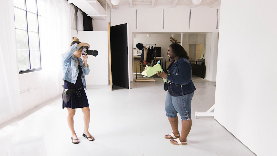 personal branding photography success includes makeup, hair and outfit changes.