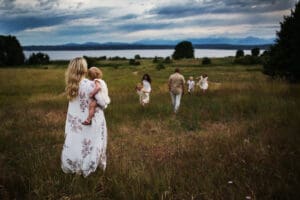 family in outdoor location by Elena S Blair
