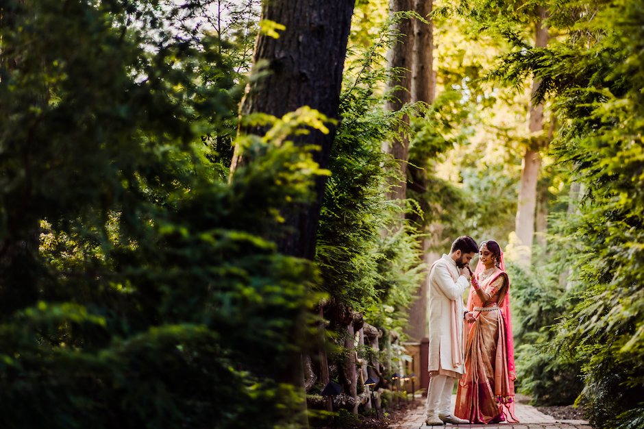 Indian couple in wilderness