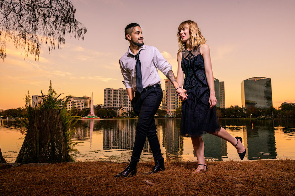 couple by lake