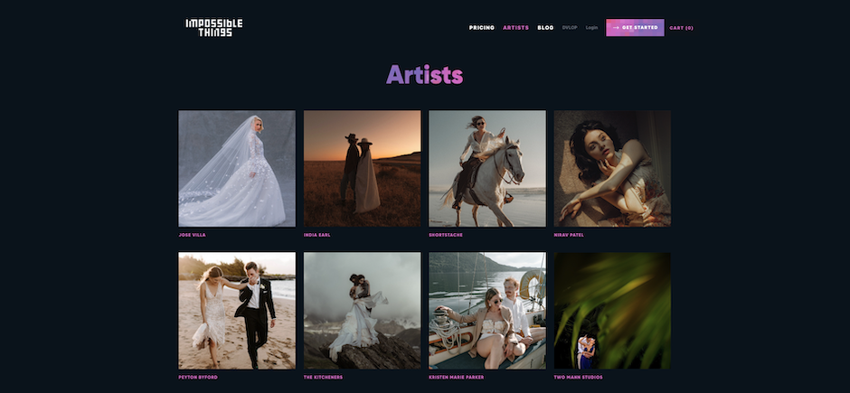 Impossible Things Artists lineup