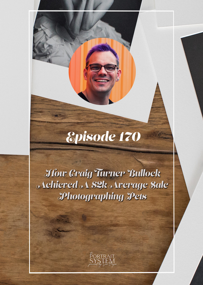 Portrait of Craig Turner-Bullock in circle on promo for pet photography podcast.
